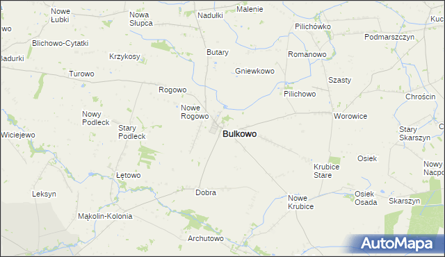 mapa Bulkowo, Bulkowo na mapie Targeo