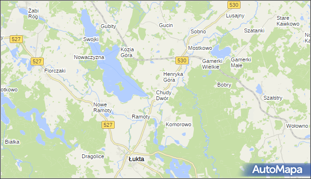 mapa Chudy Dwór, Chudy Dwór na mapie Targeo