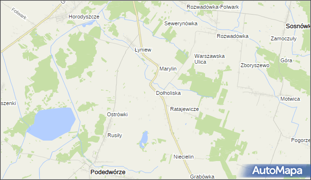 mapa Dołholiska, Dołholiska na mapie Targeo