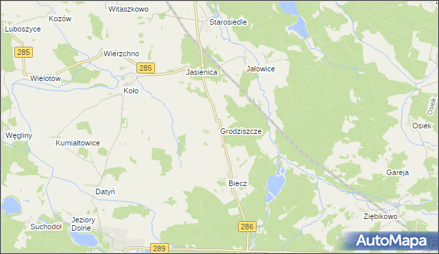 mapa Grodziszcze gmina Brody, Grodziszcze gmina Brody na mapie Targeo