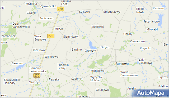 mapa Grójczyk, Grójczyk na mapie Targeo