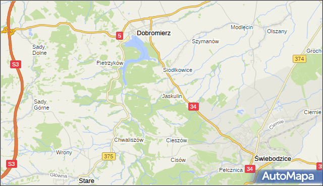 mapa Jaskulin, Jaskulin na mapie Targeo