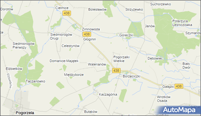 mapa Maksymilianów gmina Borek Wielkopolski, Maksymilianów gmina Borek Wielkopolski na mapie Targeo