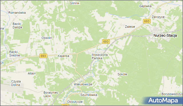 mapa Moszczona Pańska, Moszczona Pańska na mapie Targeo