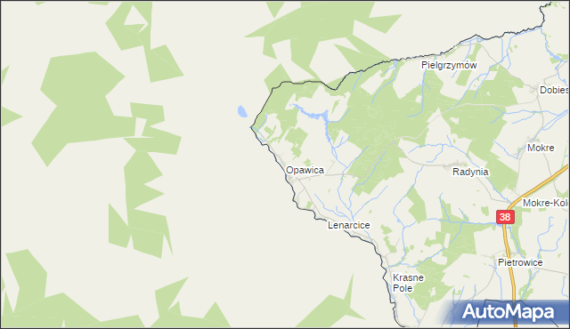 mapa Opawica, Opawica na mapie Targeo