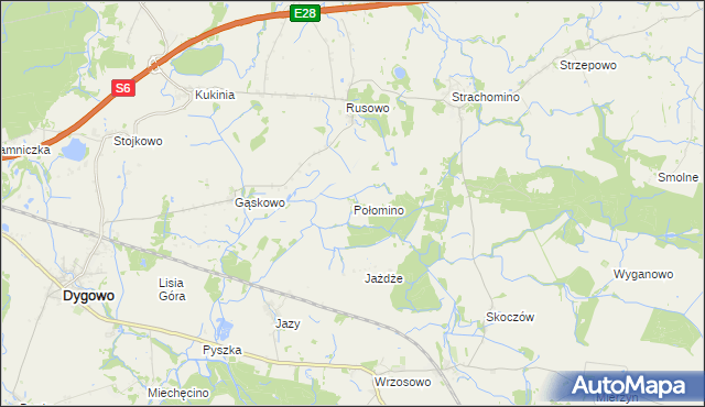 mapa Połomino, Połomino na mapie Targeo