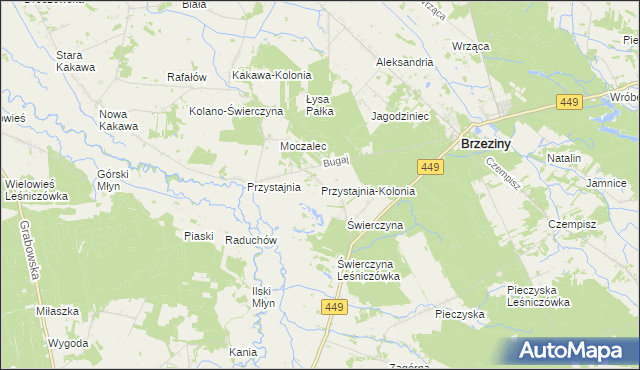 mapa Przystajnia-Kolonia, Przystajnia-Kolonia na mapie Targeo