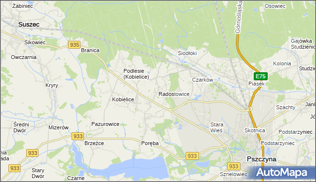 mapa Radostowice, Radostowice na mapie Targeo
