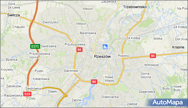 mapa Rzeszów, Rzeszów na mapie Targeo