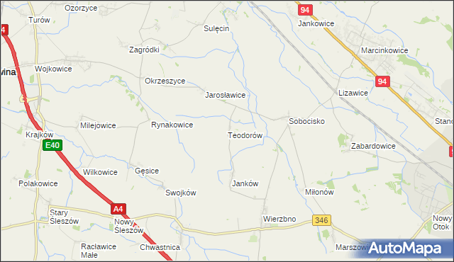 mapa Teodorów gmina Domaniów, Teodorów gmina Domaniów na mapie Targeo