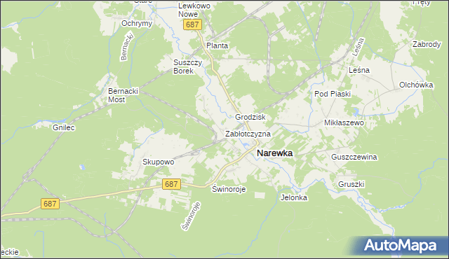 mapa Zabłotczyzna, Zabłotczyzna na mapie Targeo