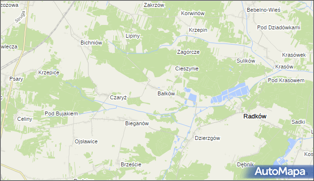 mapa Bałków, Bałków na mapie Targeo