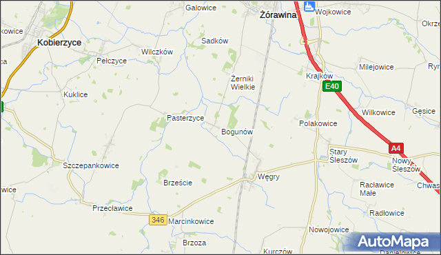 mapa Bogunów, Bogunów na mapie Targeo