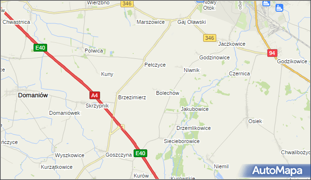 mapa Bolechów, Bolechów na mapie Targeo