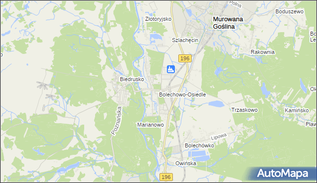 mapa Bolechowo-Osiedle, Bolechowo-Osiedle na mapie Targeo