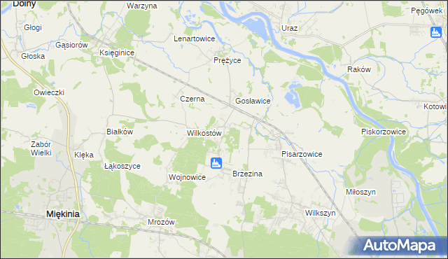 mapa Brzezinka Średzka, Brzezinka Średzka na mapie Targeo