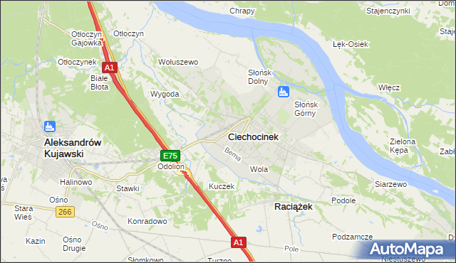 mapa Ciechocinek, Ciechocinek na mapie Targeo