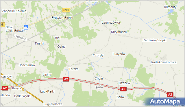 mapa Czuryły, Czuryły na mapie Targeo