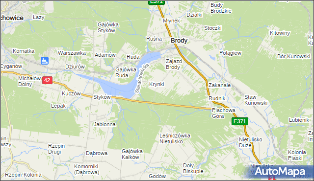 mapa Gajówka Krynki, Gajówka Krynki na mapie Targeo