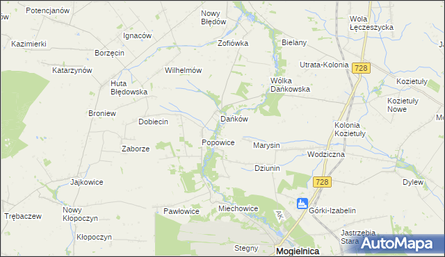 mapa Główczyn-Towarzystwo, Główczyn-Towarzystwo na mapie Targeo