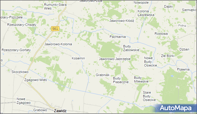 mapa Jaworowo-Jastrzębie, Jaworowo-Jastrzębie na mapie Targeo