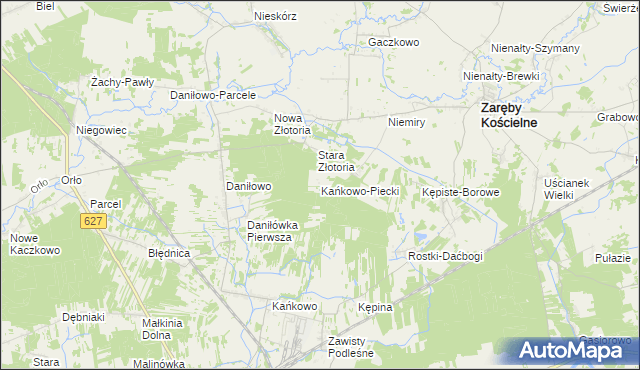 mapa Kańkowo-Piecki, Kańkowo-Piecki na mapie Targeo