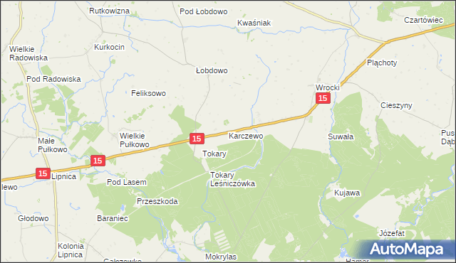 mapa Karczewo gmina Golub-Dobrzyń, Karczewo gmina Golub-Dobrzyń na mapie Targeo
