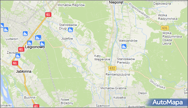 mapa Kąty Węgierskie, Kąty Węgierskie na mapie Targeo