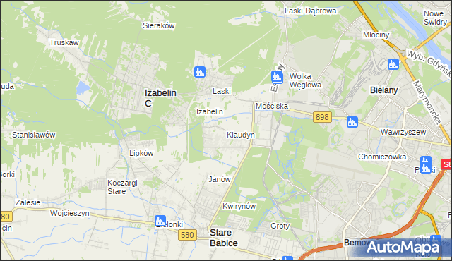 mapa Klaudyn, Klaudyn na mapie Targeo