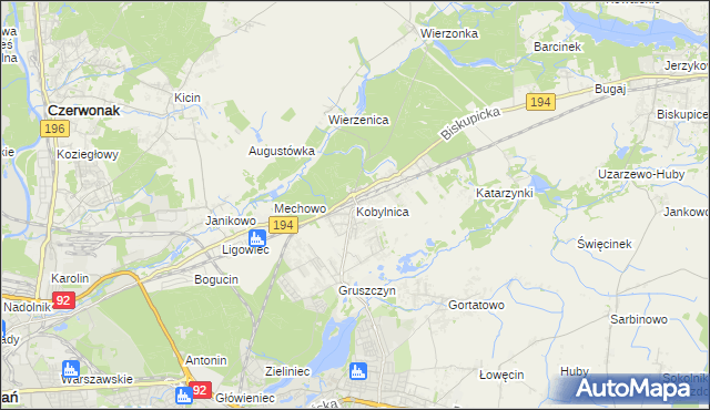 mapa Kobylnica gmina Swarzędz, Kobylnica gmina Swarzędz na mapie Targeo