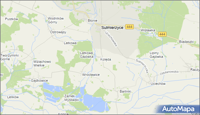 mapa Kolęda, Kolęda na mapie Targeo