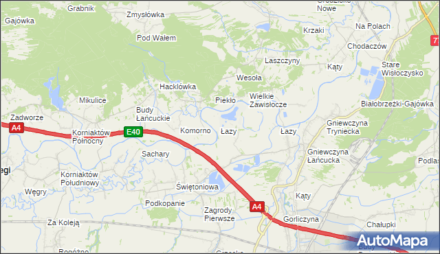 mapa Łazy gmina Przeworsk, Łazy gmina Przeworsk na mapie Targeo