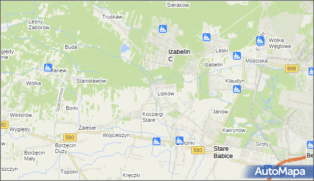 mapa Lipków, Lipków na mapie Targeo