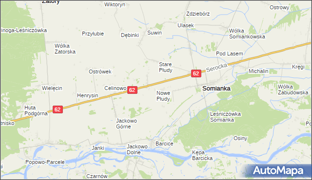 mapa Nowe Płudy, Nowe Płudy na mapie Targeo