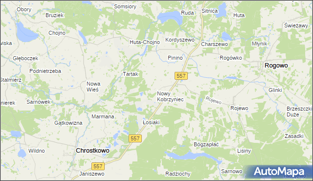 mapa Nowy Kobrzyniec, Nowy Kobrzyniec na mapie Targeo