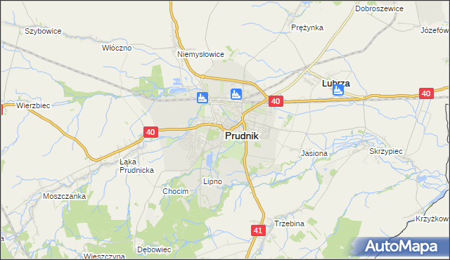 mapa Prudnik, Prudnik na mapie Targeo