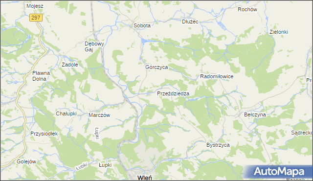 mapa Przeździedza, Przeździedza na mapie Targeo