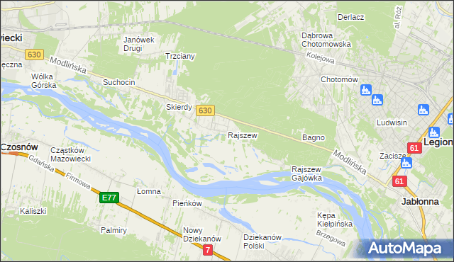 mapa Rajszew, Rajszew na mapie Targeo