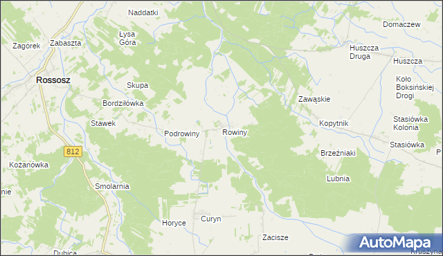 mapa Rowiny, Rowiny na mapie Targeo