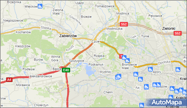 mapa Rząska, Rząska na mapie Targeo