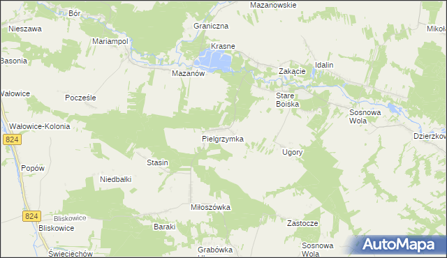 mapa Stefanówka gmina Józefów nad Wisłą, Stefanówka gmina Józefów nad Wisłą na mapie Targeo