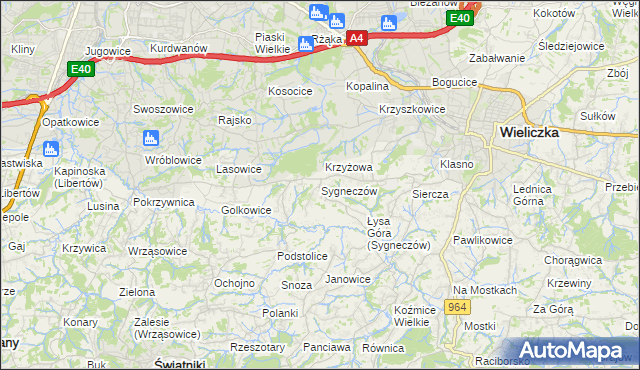 mapa Sygneczów, Sygneczów na mapie Targeo