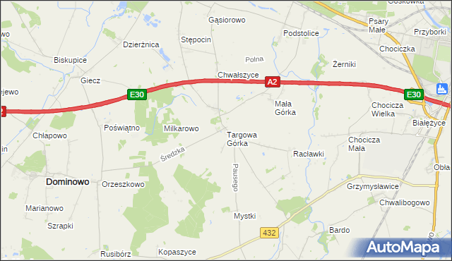 mapa Targowa Górka, Targowa Górka na mapie Targeo