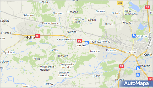 mapa Węglew, Węglew na mapie Targeo