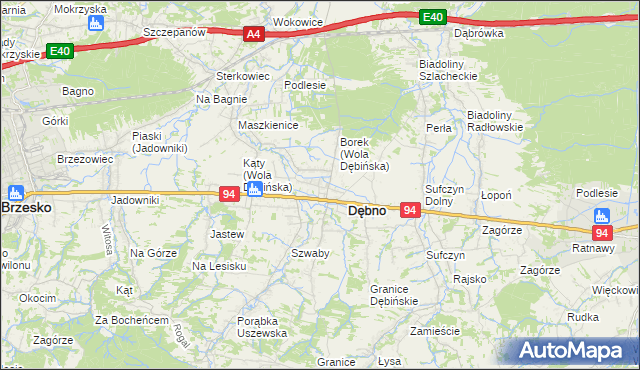 mapa Wola Dębińska, Wola Dębińska na mapie Targeo