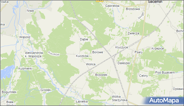 mapa Wola Kuczkowska, Wola Kuczkowska na mapie Targeo