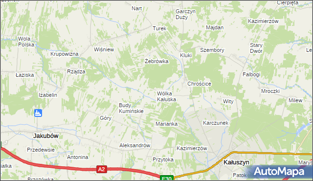 mapa Wólka Kałuska, Wólka Kałuska na mapie Targeo