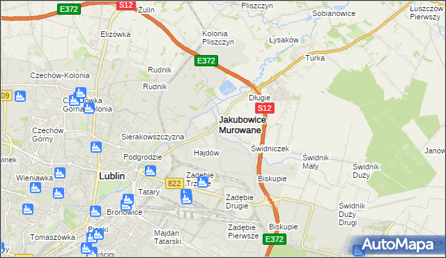 mapa Wólka powiat lubelski, Wólka powiat lubelski na mapie Targeo