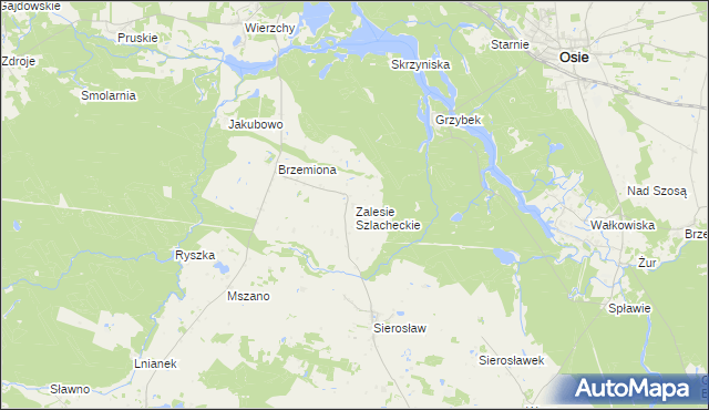 mapa Zalesie Szlacheckie, Zalesie Szlacheckie na mapie Targeo