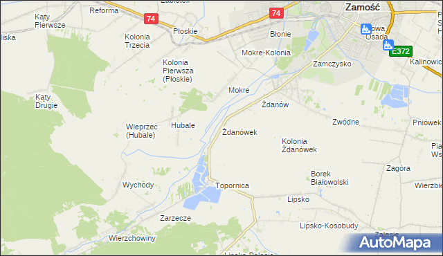mapa Żdanówek, Żdanówek na mapie Targeo